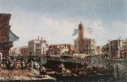 MARIESCHI, Michele The Grand Canal with the Fishmarket sg Norge oil painting reproduction